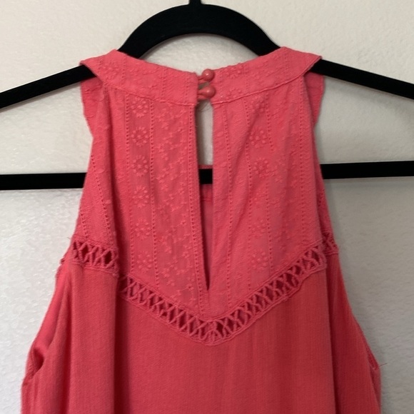 Papermoon tank top blouse women’s XS extra small pink lace high neck - Picture 5 of 6
